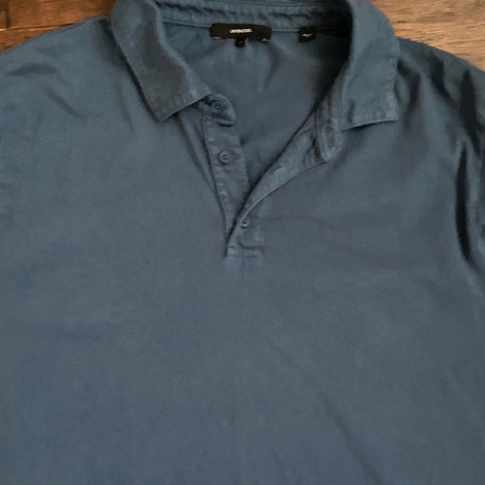 Vince Men’s Cobalt Blue Short Sleeve Polo - Picture 9 of 11